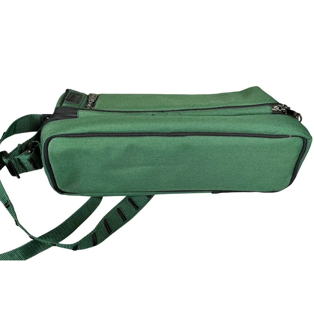 Picnic Time Inc Green Canvas Insulated Wine Beverage Tote Bag Adjustable Strap‎
